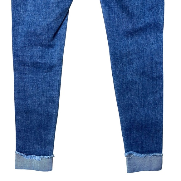 KanCan Women’s High Rise Medium Wash Distressed Cuffed Skinny Jeans - Picture 6 of 7